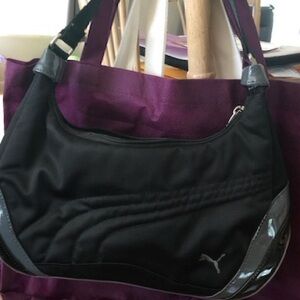 Black Puma small nylon bag